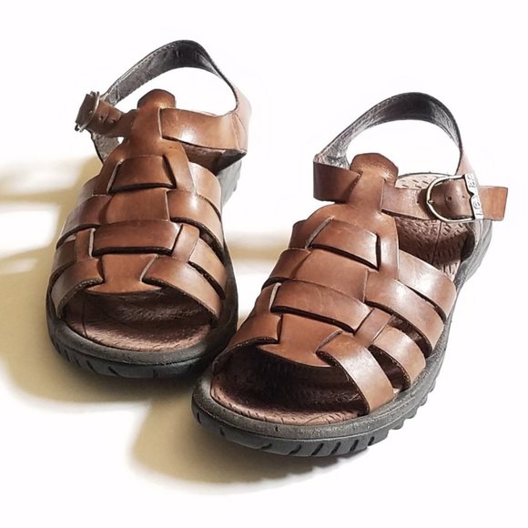 Teva Shoes - TEVA Weaver Brown Leather Fisherman Hiking Sandal